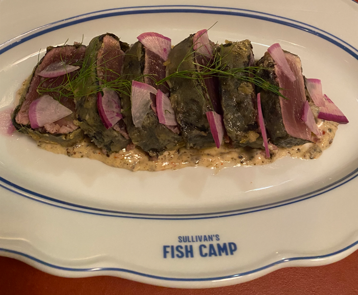 Tuna tempura nori with furikake aioli. Parker Milner / Post and Courier